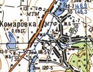 Топографічна карта Комарівки