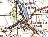 Топографічна карта Попівки