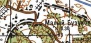 Топографическая карта Малого Бузукова