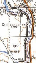 Топографічна карта Станіславчика