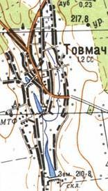 Топографическая карта Товмача