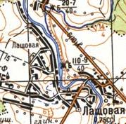 Топографічна карта Лащової