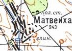 Топографическая карта Матвеихи