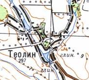 Топографическая карта Теолина