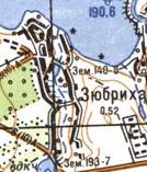 Топографическая карта Зюбрихи