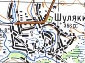 Топографічна карта Шуляок