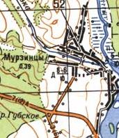 Топографічна карта Мурзинців
