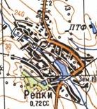 Топографічна карта Ріпок