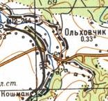 Топографическая карта Ольховчика