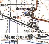 Топографическая карта Мелесовки