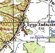 Топографическая карта Хутора-Хмельной