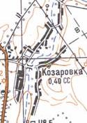 Топографическая карта Козаровки