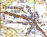 Topographic map of Gryschyntsi
