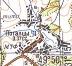 Топографічна карта Потапців