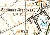 Топографическая карта Вершины-Згарской
