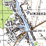 Топографическая карта Рыжавки