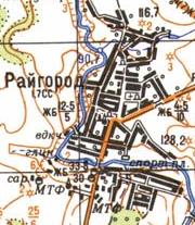 Топографічна карта Райгорода