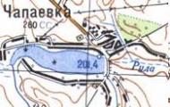 Топографическая карта Чапаевки