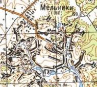 Топографічна карта Мельниок