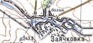 Топографическая карта Заячковки