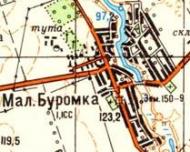 Топографическая карта Малой Буромки