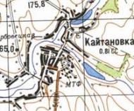 Топографическая карта Кайтановки