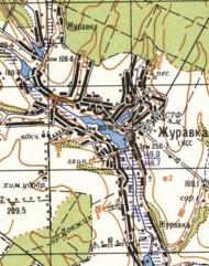 Топографическая карта Журавки