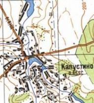 Топографічна карта Капустиного