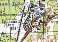Топографическая карта Гудзовки