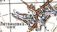 Топографическая карта Литвиновки