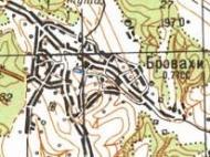 Топографічна карта Бровахів