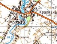 Топографическая карта Крапивны