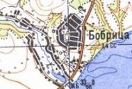 Топографическая карта Бобрицы