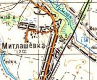 Топографическая карта Митлашевки