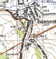 Топографическая карта Василькова