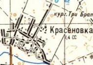 Топографическая карта Красеновки