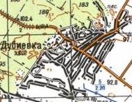 Топографическая карта Дубиевки