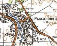 Топографическая карта Рыжановки