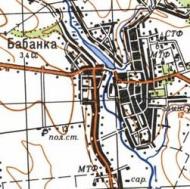 Топографічна карта Бабанка