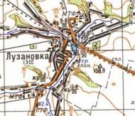 Топографическая карта Лузановки