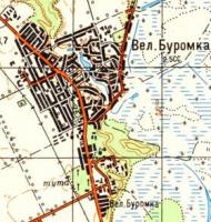 Topographic map of Velyka Burimka