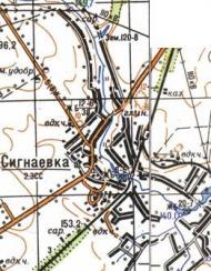 Топографическая карта Сигнаевки