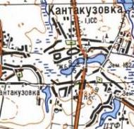 Топографическая карта Кантакузовки