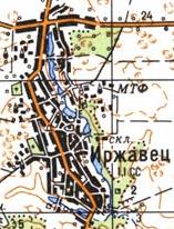 Топографическая карта Иржавца