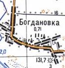 Топографічна карта Богданівки
