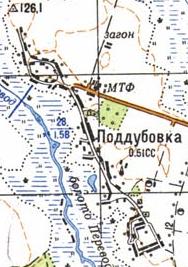 Топографическая карта Поддубовки