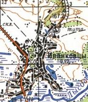 Топографічна карта Іванківців