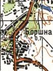 Топографическая карта Боршны