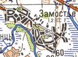 Топографічна карта Замості