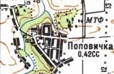 Топографическая карта Поповички